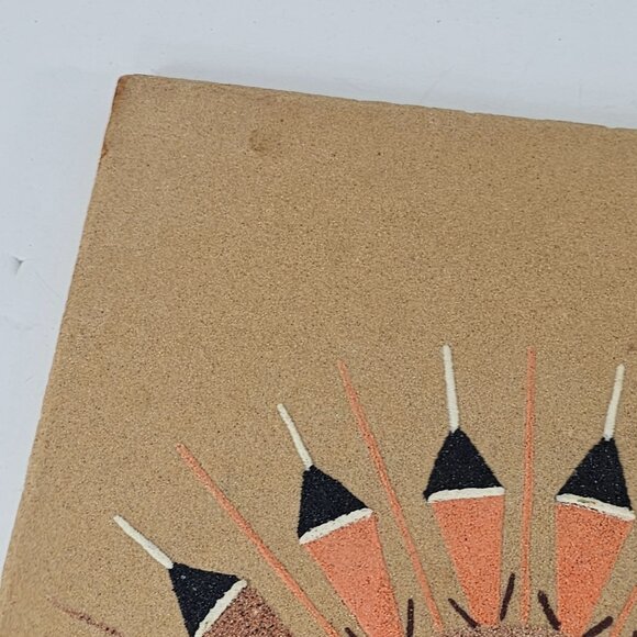 Stella Denetdale Sand Art On Board Sun & Chant God Native American Desi - Picture 4 of 9